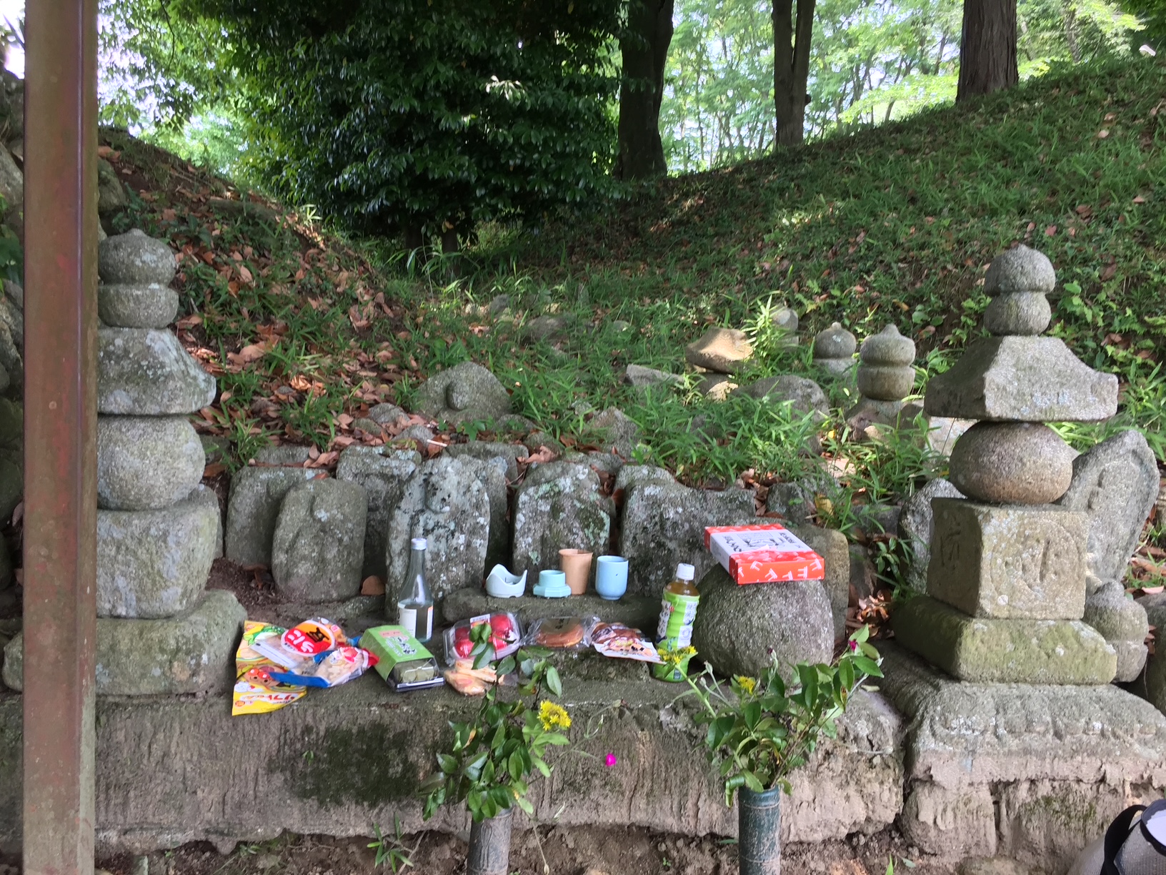 忍供養　壬生野　音羽（音羽半六宗重）種生　弥勒寺　雨乞山　阿波（植田豊前守）